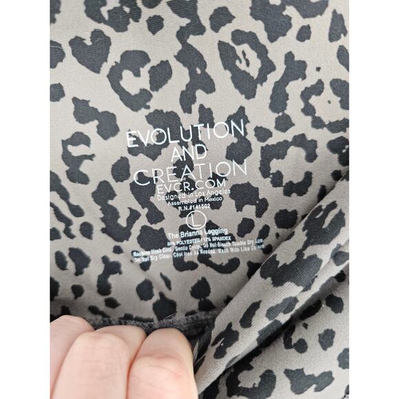 Evolution and Creation Women's Leopard High Waist The Brianna Leggings Size L - Picture 4 of 4